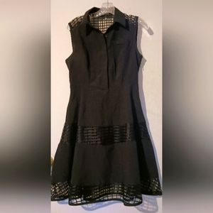 Signature Collection Black Dress Full Skirt. Sleeveless Small Petite‎ Above Knee